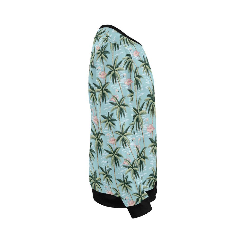 Palm Tree Pattern Print Design PT05 Men Long Sleeve Sweatshirt