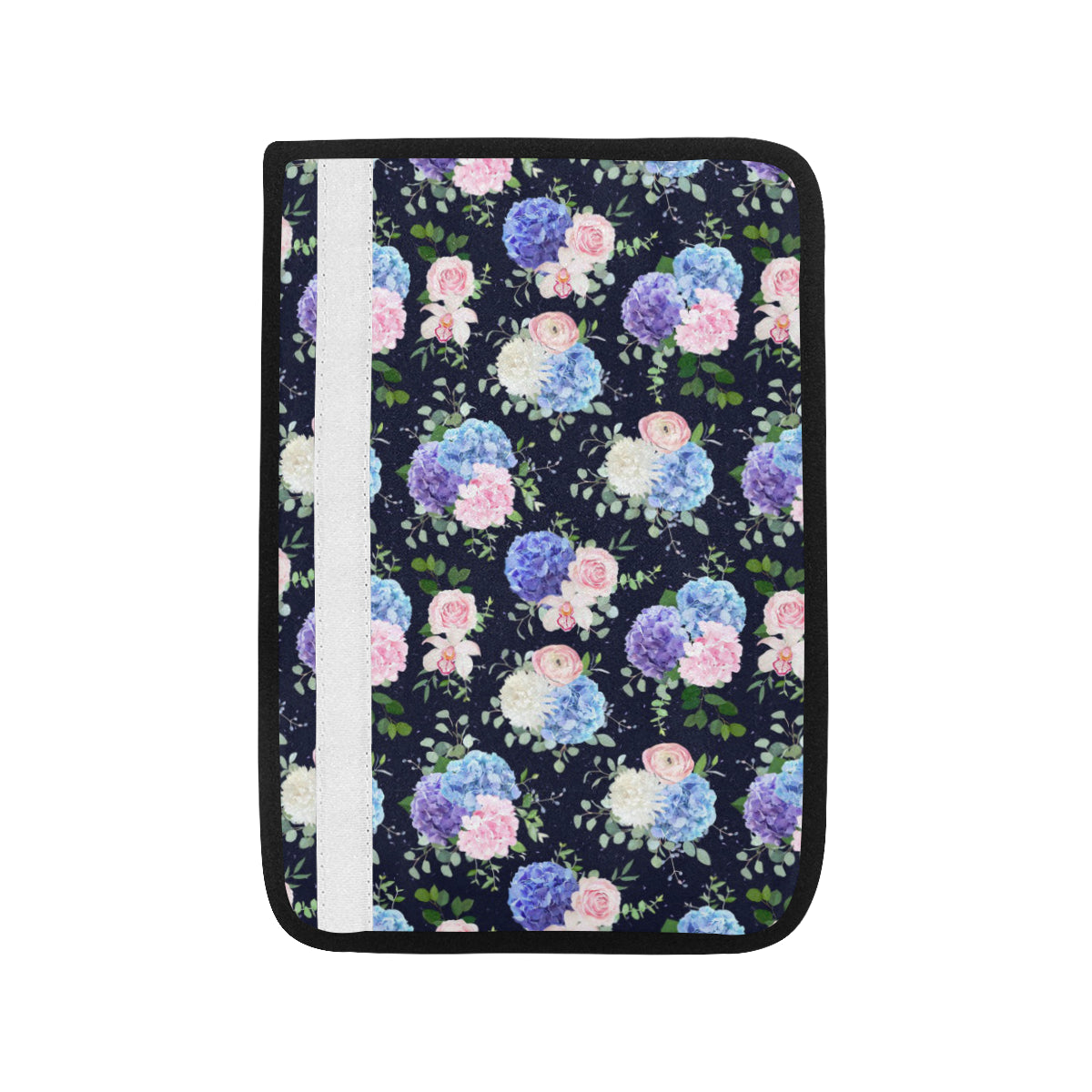 Hydrangea Pattern Print Design HD01 Car Seat Belt Cover