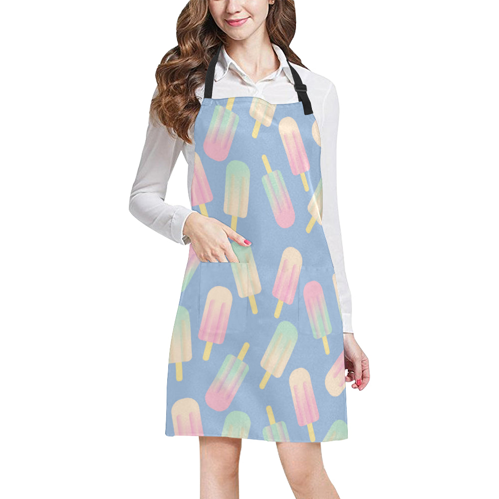 Ice Cream Pattern Print Design 05 Apron with Pocket