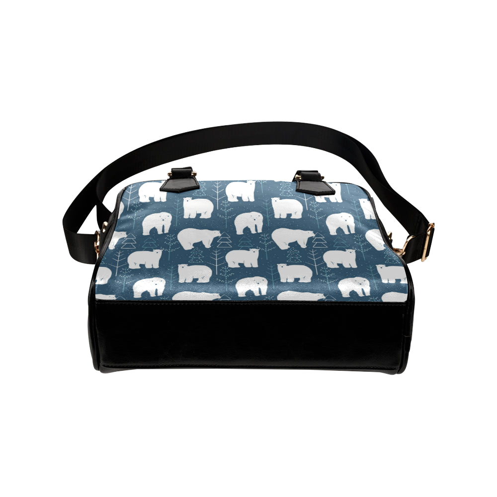 Polar Bear Pattern Print Design A01 Shoulder Handbag