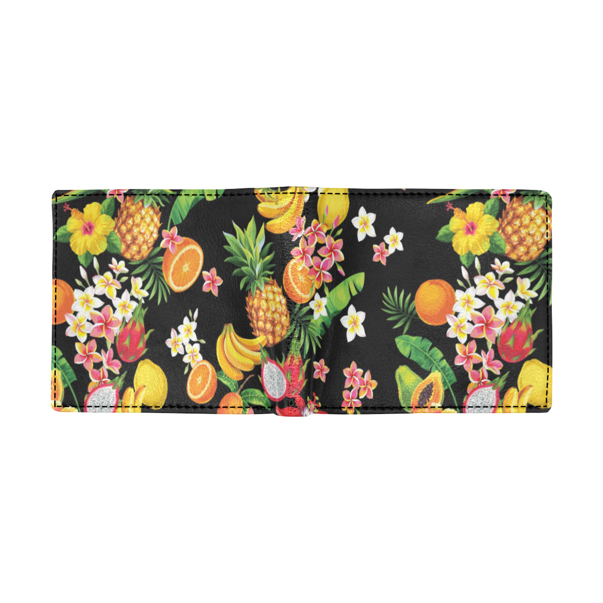 Tropical Fruits Pattern Print Design TF02 Men's ID Card Wallet