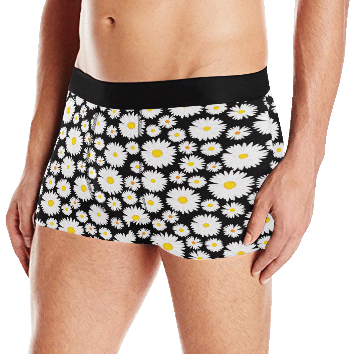 Daisy Pattern Print Design 01 Men's Boxer Briefs