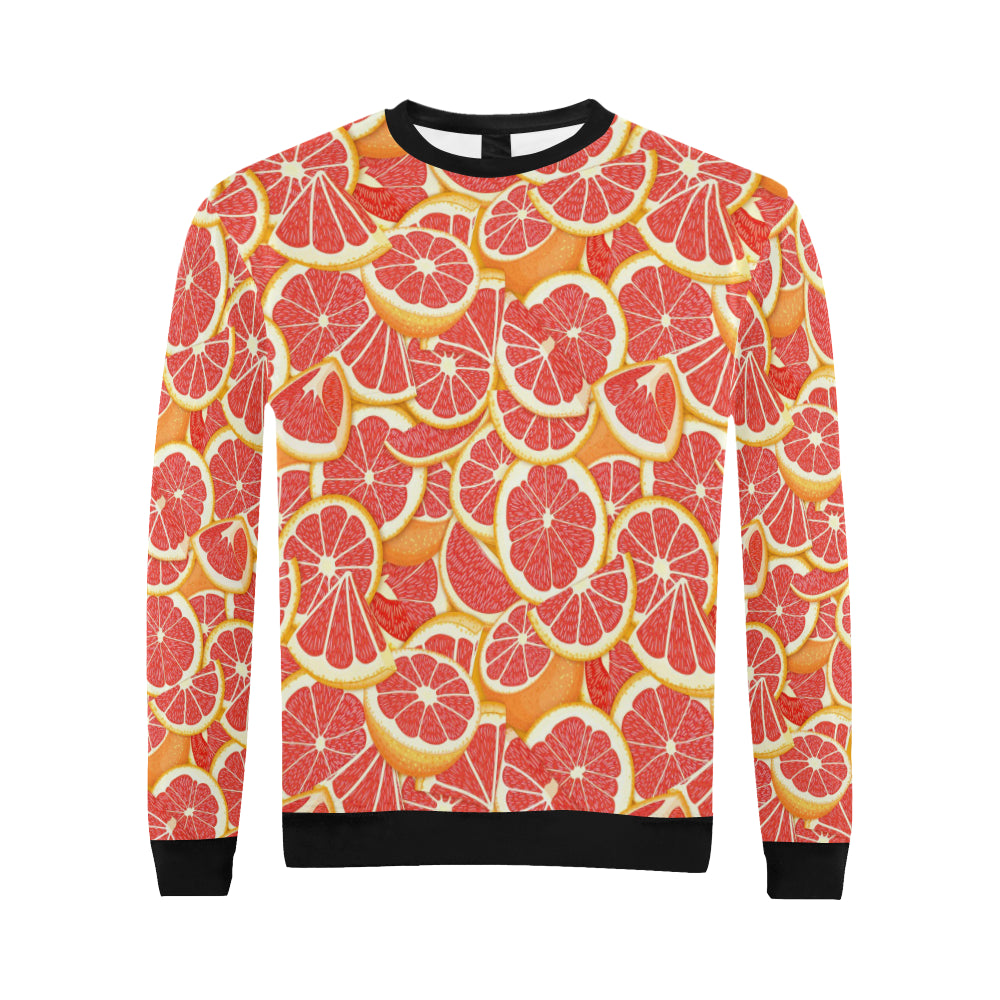 Grapefruit Pattern Print Design GF02 Men Long Sleeve Sweatshirt