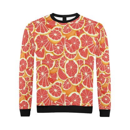 Grapefruit Pattern Print Design GF02 Men Long Sleeve Sweatshirt
