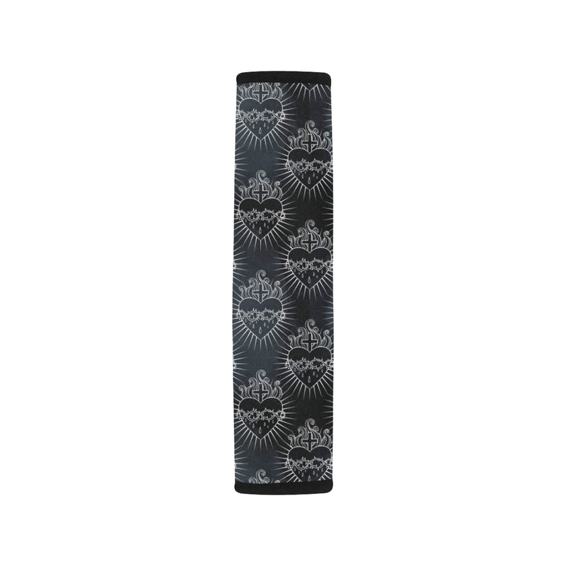 Christian Heart Tattoo Style Car Seat Belt Cover