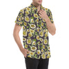 Daisy Vintage Print Pattern Men's Short Sleeve Button Up Shirt