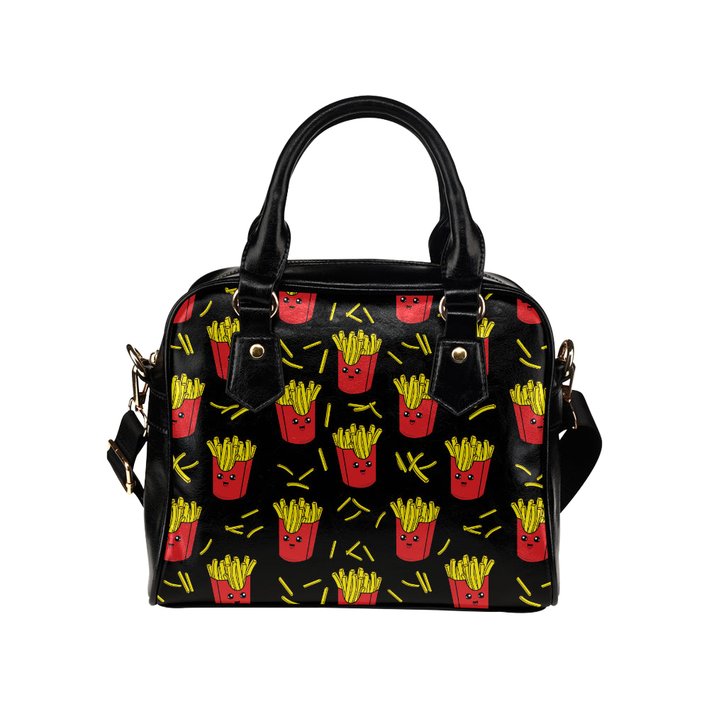 French Fried Pattern Print Design 03 Shoulder Handbag