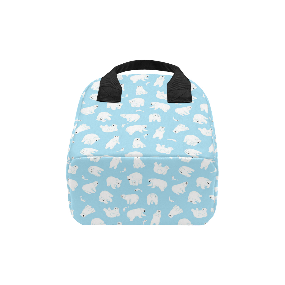 Polar Bear Pattern Print Design PB01 Insulated Lunch Bag