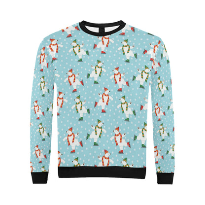 Polar Bear Pattern Print Design PB07 Men Long Sleeve Sweatshirt