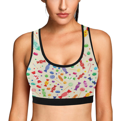Candy Pattern Print Design 04 Sports Bra