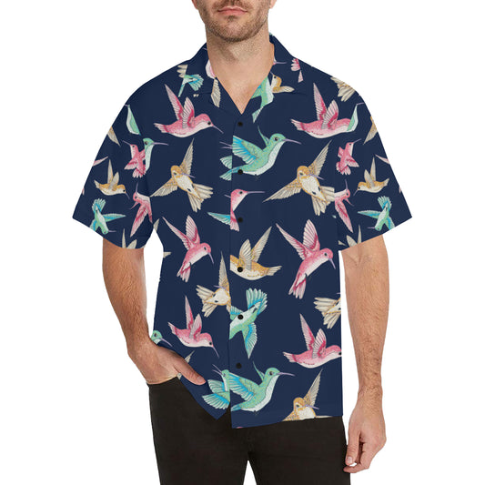Hummingbird Cute Pattern Print Design 01 Men's Hawaiian Shirt