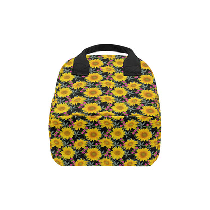 Sunflower Pattern Print Design SF014 Insulated Lunch Bag