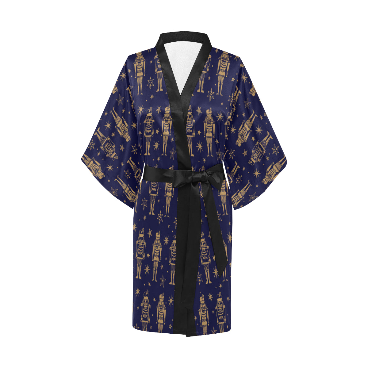 Nutcracker Pattern Print Design A05 Women's Short Kimono