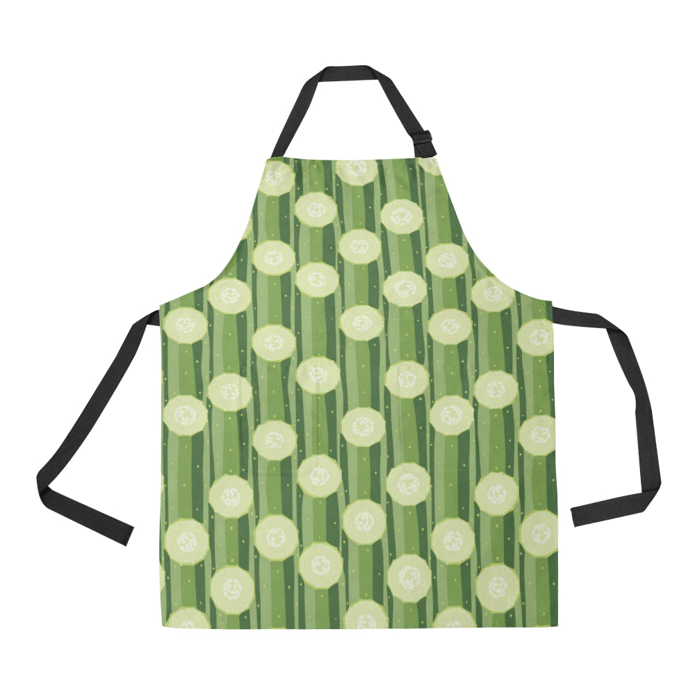 Cucumber Pattern Print Design CC03 Apron with Pocket