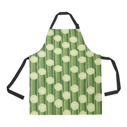 Cucumber Pattern Print Design CC03 Apron with Pocket