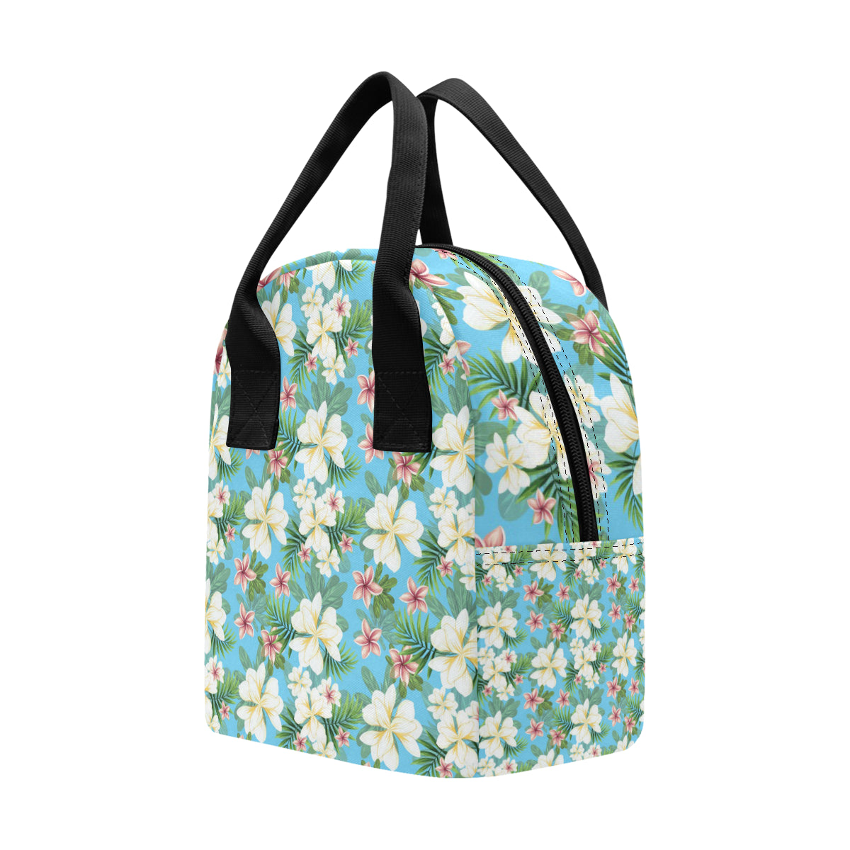 Plumeria Pattern Print Design PM028 Insulated Lunch Bag