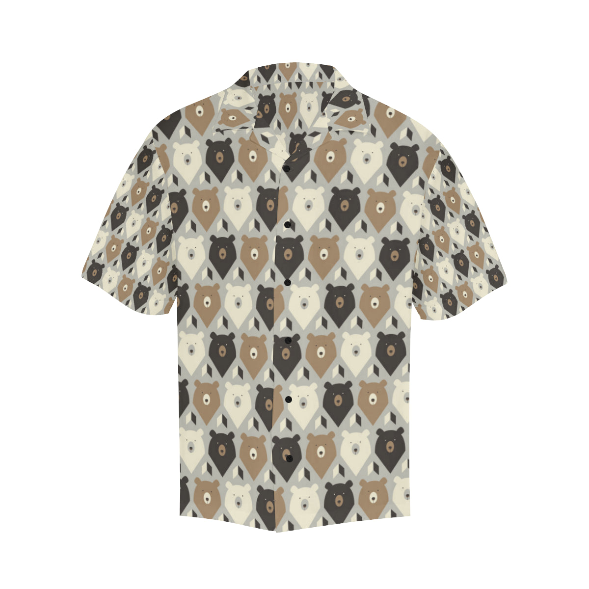 Bear Pattern Print Design 04 Men's Hawaiian Shirt