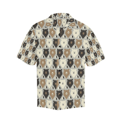 Bear Pattern Print Design 04 Men's Hawaiian Shirt