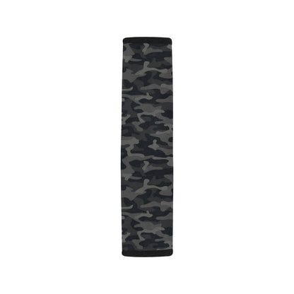 Camo Black Pattern Print Design 02 Car Seat Belt Cover
