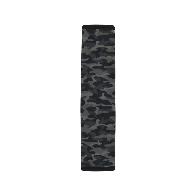 Camo Black Pattern Print Design 02 Car Seat Belt Cover