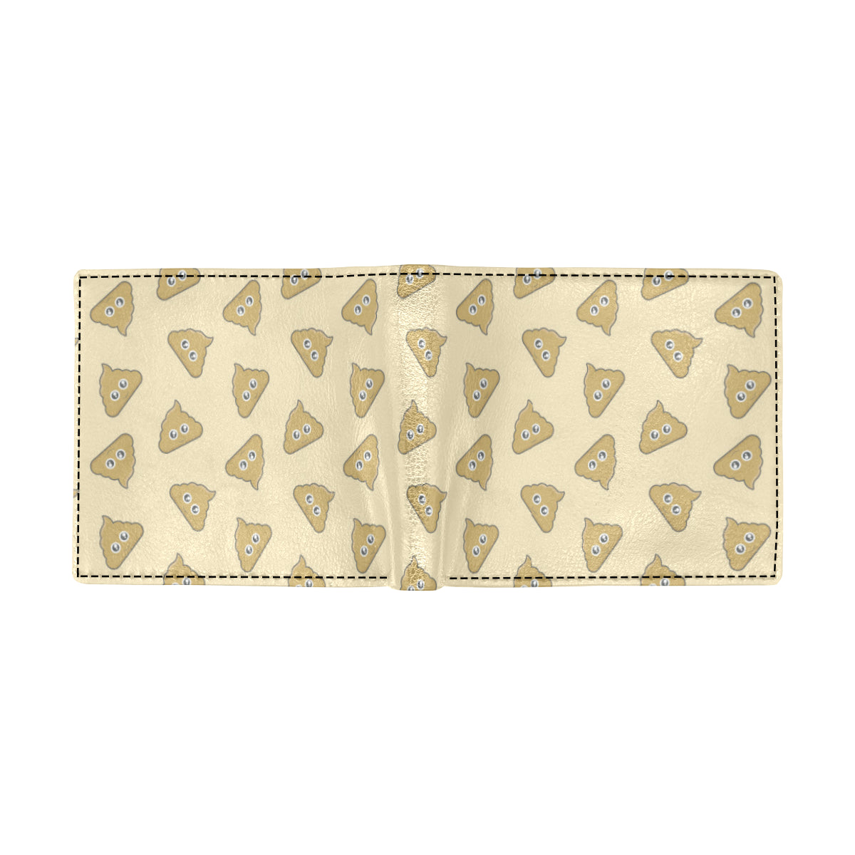 Poop Emoji Pattern Print Design A02 Men's ID Card Wallet