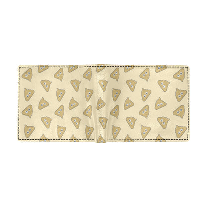 Poop Emoji Pattern Print Design A02 Men's ID Card Wallet