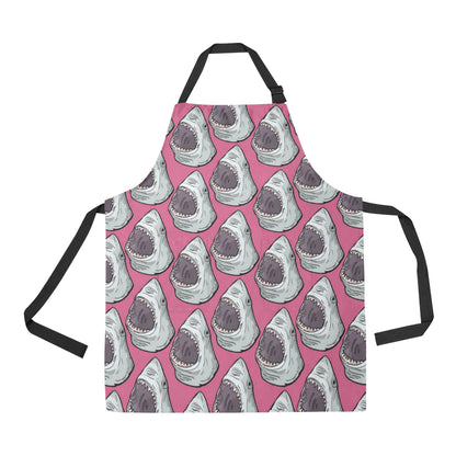 Great White Shark Pattern Print Design 01 Apron with Pocket