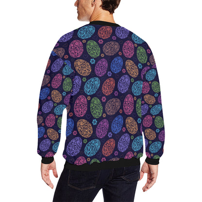 Easter Eggs Pattern Print Design RB012 Men Long Sleeve Sweatshirt