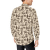 Camping Pattern Print Design 01 Men's Long Sleeve Shirt