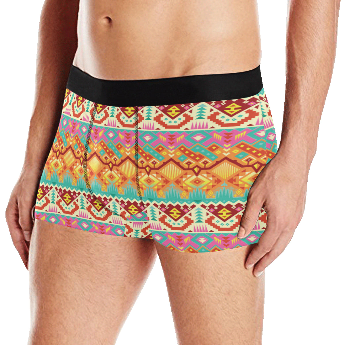 Aztec Pattern Print Design 03 Men's Boxer Briefs