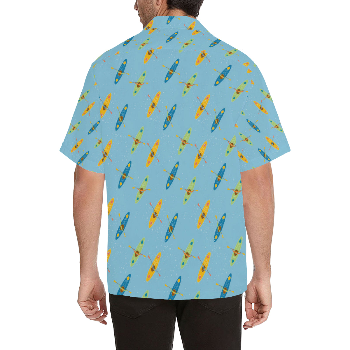 Kayak Pattern Print Design 04 Men's Hawaiian Shirt