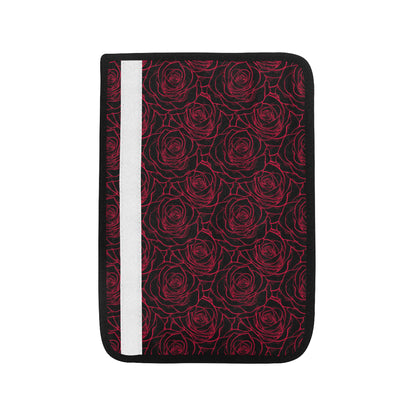 Red Rose Design Print Car Seat Belt Cover
