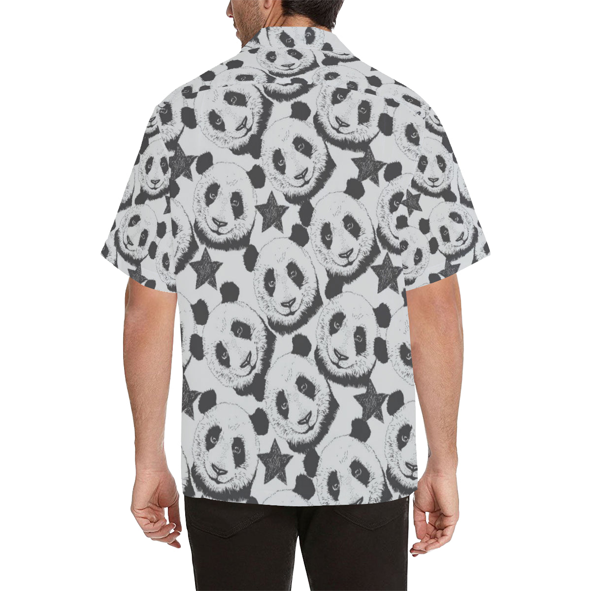 Panda Pattern Print Design A02 Men's Hawaiian Shirt