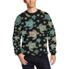 Sea Turtle Stamp Pattern Men Long Sleeve Sweatshirt