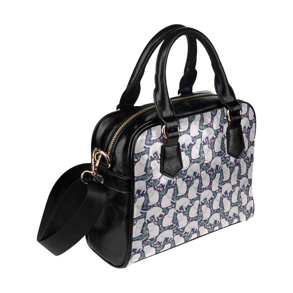 Cat Pattern Print Design 06 Shoulder Handbag