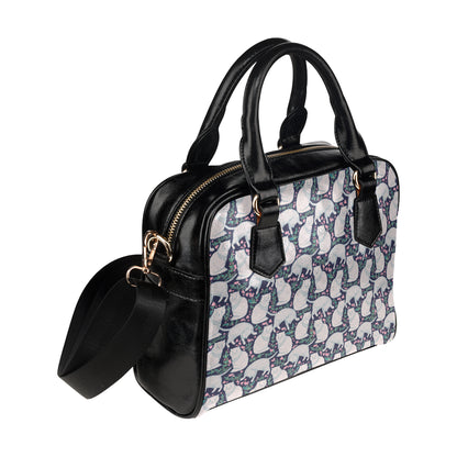 Cat Pattern Print Design 06 Shoulder Handbag