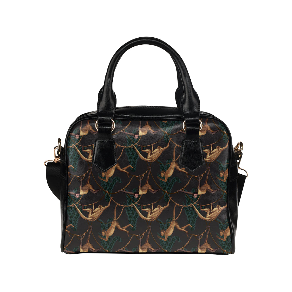 Monkey Pattern Print Design 02 Shoulder Handbag