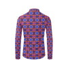 kaleidoscope Purple Orange Print Design Men's Long Sleeve Shirt