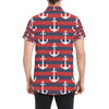 Nautical Pattern Print Design A05 Men's Short Sleeve Button Up Shirt