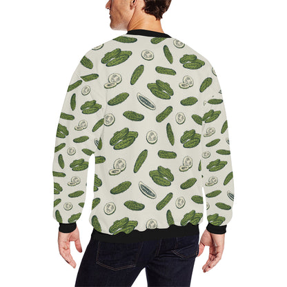 Cucumber Pattern Print Design CC05 Men Long Sleeve Sweatshirt