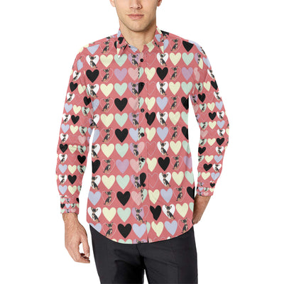 Chihuahua Pattern Print Design 01 Men's Long Sleeve Shirt