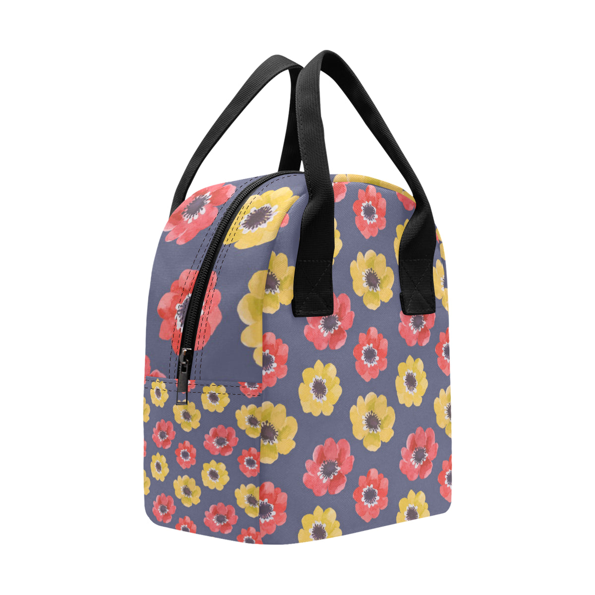 Anemone Pattern Print Design AM010 Insulated Lunch Bag