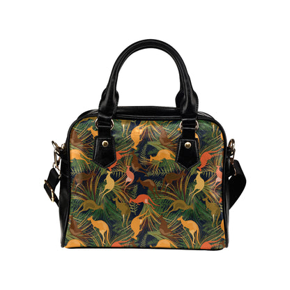 Kangaroos Pattern Print Design 07 Shoulder Handbag