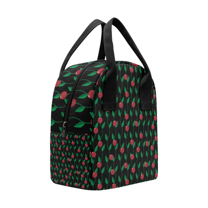 Cranberry Pattern Print Design CB01 Insulated Lunch Bag