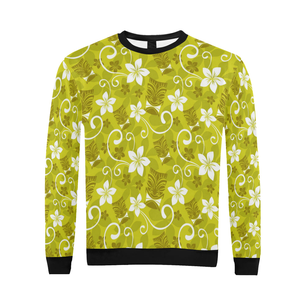 Hawaiian Themed Pattern Print Design H019 Men Long Sleeve Sweatshirt