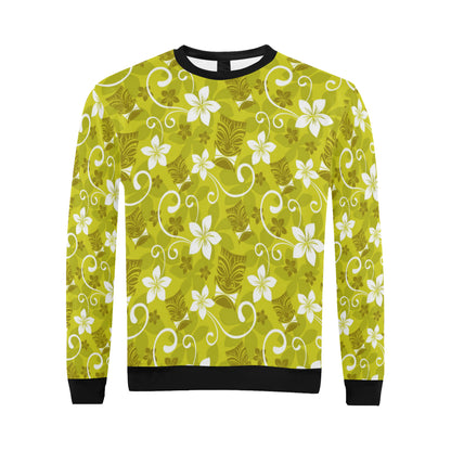 Hawaiian Themed Pattern Print Design H019 Men Long Sleeve Sweatshirt