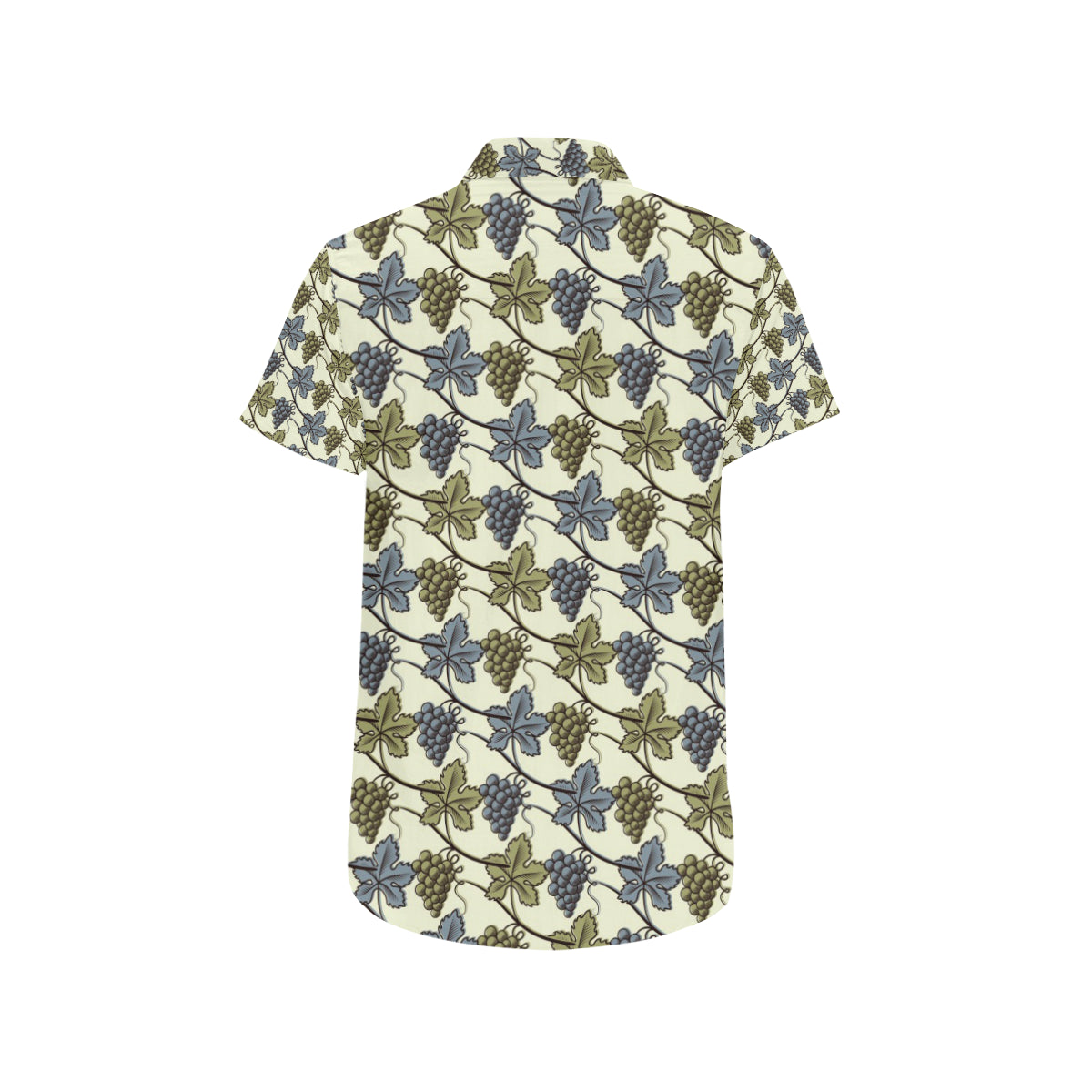 Grape Pattern Print Design GP03 Men's Short Sleeve Button Up Shirt