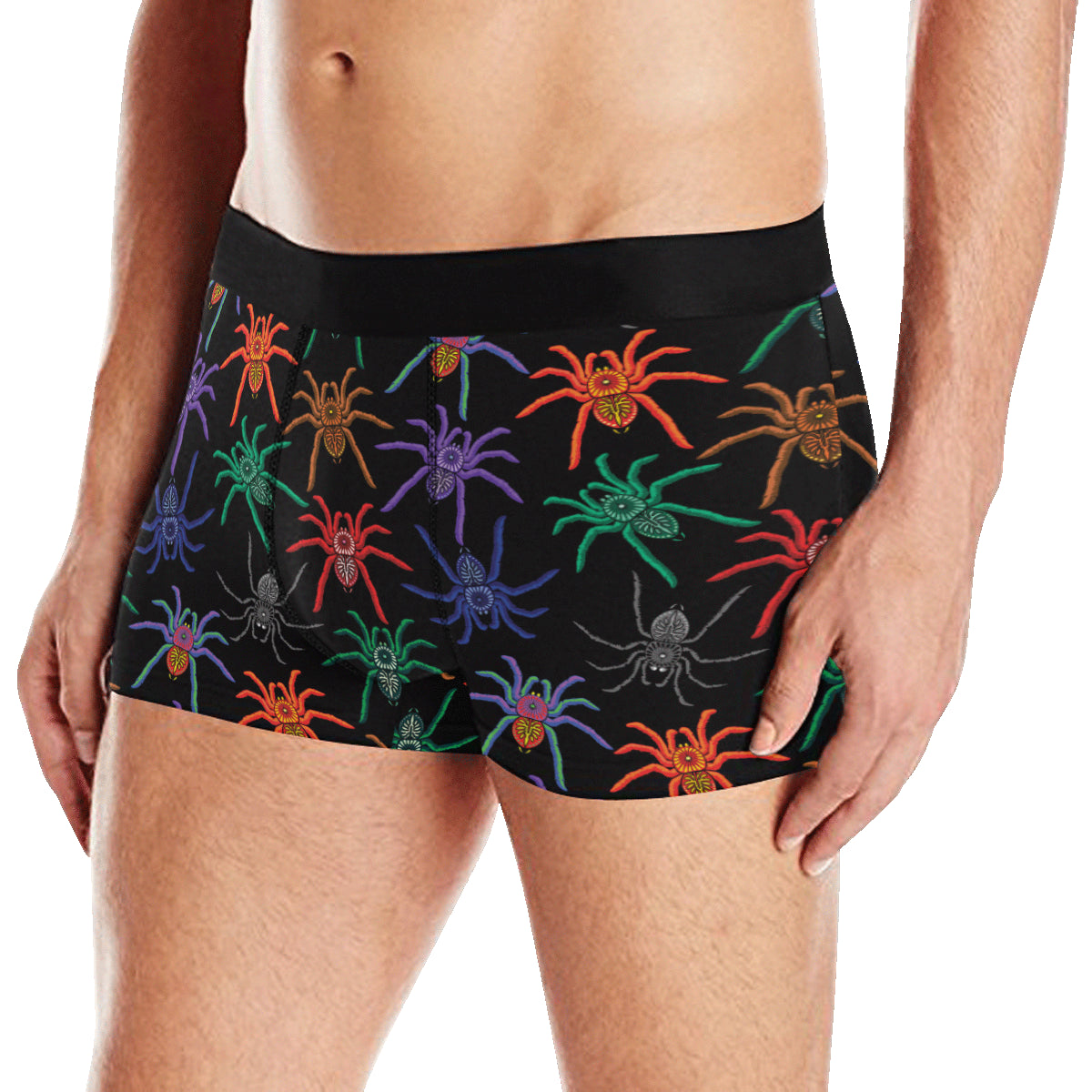 Tarantula Neon Color Pattern Print Design 03 Men's Boxer Briefs
