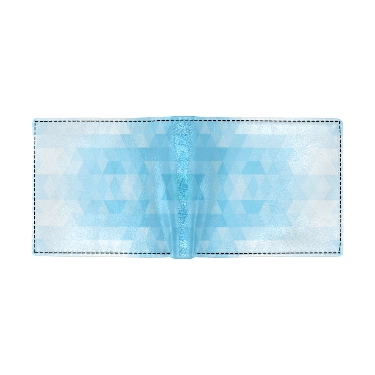 Geometric Blue Pattern Print Design 01 Men's ID Card Wallet