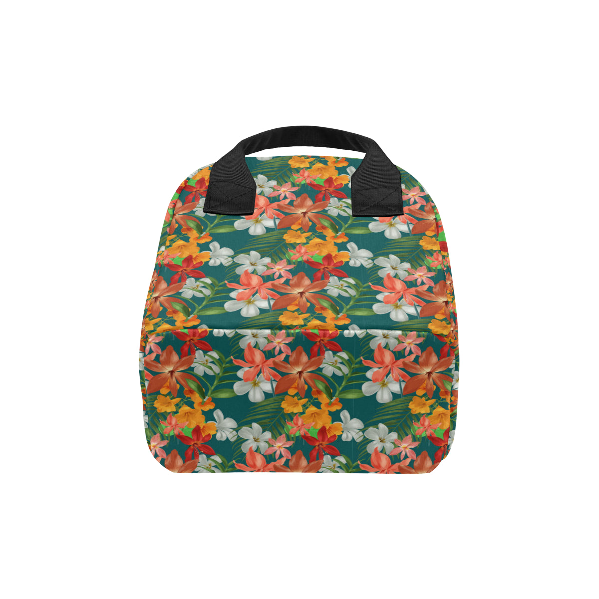 Amaryllis Pattern Print Design AL06 Insulated Lunch Bag